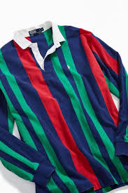 vertical stripe rugby shirt