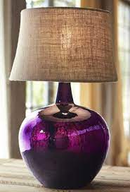 Clift Glass Table Lamp Base Eggplant