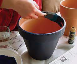 how to paint clay pots
