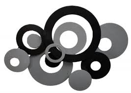 Metal Wall Art Charcoal Linked Circle