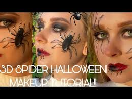 3d spider halloween makeup tutorial
