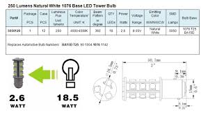 Green Longlife 5050120 1076 1142 Ba15d Base Tower Rv Led Light Bulb Natural White 2 6 Watts 8 30 Volts