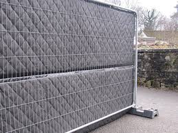 Noise Barrier On Temporary Fence For