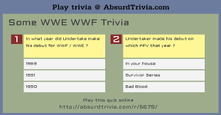 Did you know these fun bits of trivia and interesting bits of . Some Wwe Wwf Trivia