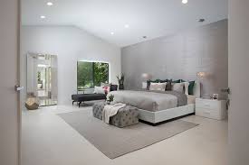 contemporary vaulted ceiling bedroom
