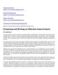 Samples of case study papers! 90087211 Case Study Guide