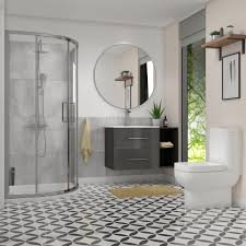 Sonix Grey 900 Shower Suite With Vanity