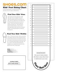 Kids Nike Printable Shoe Size Chart Scope Of Work Template