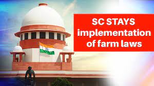 Supreme Court stays implementation of three farms laws SC forms committee  farmers protest | India News – India TV