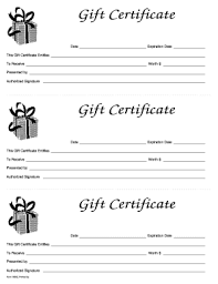 gift certificate template fill