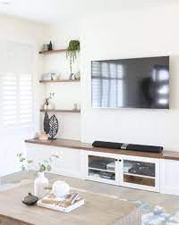 Floating Tv With Minimalist Wooden