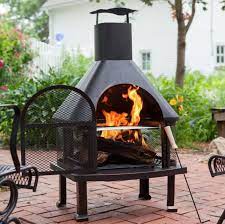 Outdoor Wood Burning Fireplace With