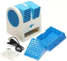 The two pipes take care of the exchange of hot and cold air. Rakrish Collection Usb Air Cooler Dual Bladeless Small Air Conditioner Cooler Mini Portable Cooler Usb Fan Usb Air Cooler Price In India Buy Rakrish Collection Usb Air Cooler Dual Bladeless Small
