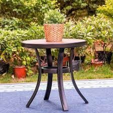 Phi Villa Black Round Metal Patio