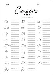 16 cursive writing worksheets for 3rd