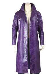 Joker Squad Purple Leather Coat