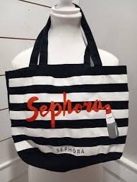 sephora makeup tote canvas bag lipstick