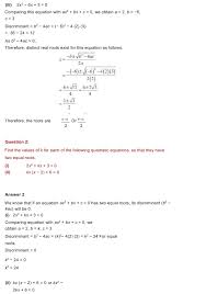 Quadratic Equations Exercise 4 4