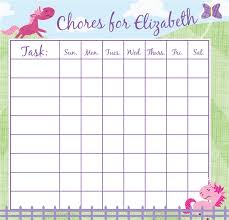 Unicorn Chore Chart