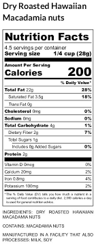 4 5oz can dry roasted nutritional label