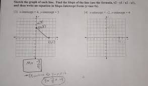 Sketch The Graph Of Each Line Find The