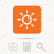 Sun Icon Sunny Weather Symbol Report Chart Download And Magnifier