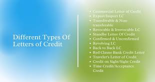diffe types of letters of credit