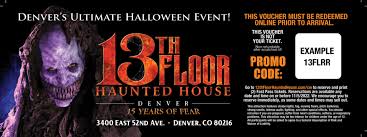 redeem voucher 13th floor haunted