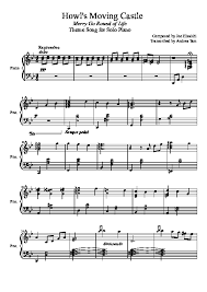 howls moving castle piano pdf