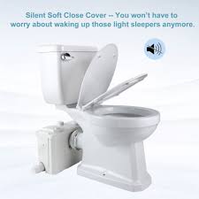 White Macerating Upflush Toilet For
