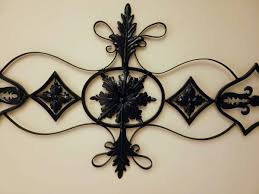 Black Metal Scroll Wall Art Decor