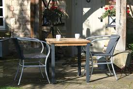 Square Teak Outdoor Table With Metal