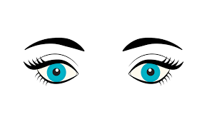 beautiful blue female eye with