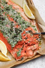 slow baked salmon with compound er