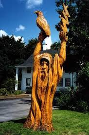 Wizard Tree Tree Trunk Tree Carving