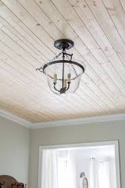 how to easily plank a textured ceiling