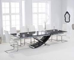 Extra Large Black Glass Dining Table