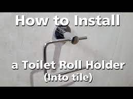 Install Toilet Roll Holder Into Tile