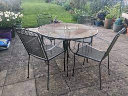 Metal Garden Table And 4 Chairs In