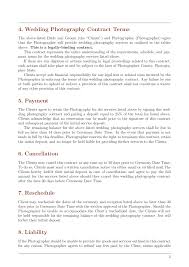 Contracts Wedding Photography Contract Template Template