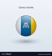 canary islands round flag royalty free