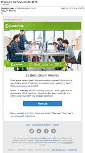 glassdoor email 25 best jobs for 2016