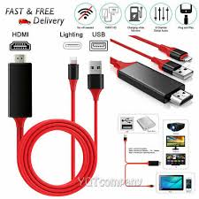 1080p Lightning To Hdmi Tv Av Adapter Cable For Iphone 8 Plus 11 Pro Max Xr Ipad 10 88 Picclick