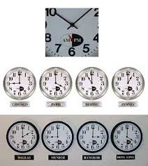 Time Zone Wall Clocks Clock Wall