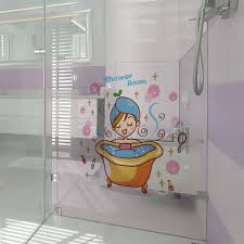 bath glass door wall sticker shower