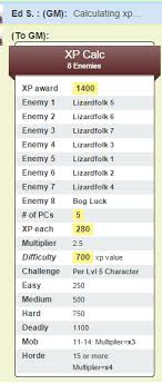 So you have to do wonky xp multiplier math. Community Forums Post Your Macros Here Roll20 Online Virtual Tabletop