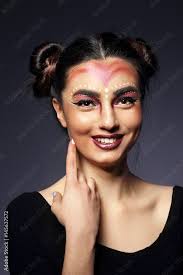 model futuristic makeup art