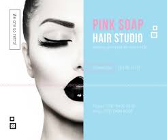 hair studio ad woman with creative