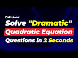 Solve Quadratic Equation In 2 Seconds