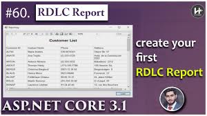 first rdlc report in asp net core